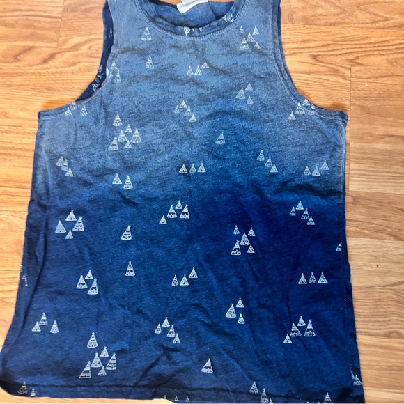 ARIAT western wear boot barn teepee ombré tank top Women's Sleeveless Blue small - Picture 3 of 5